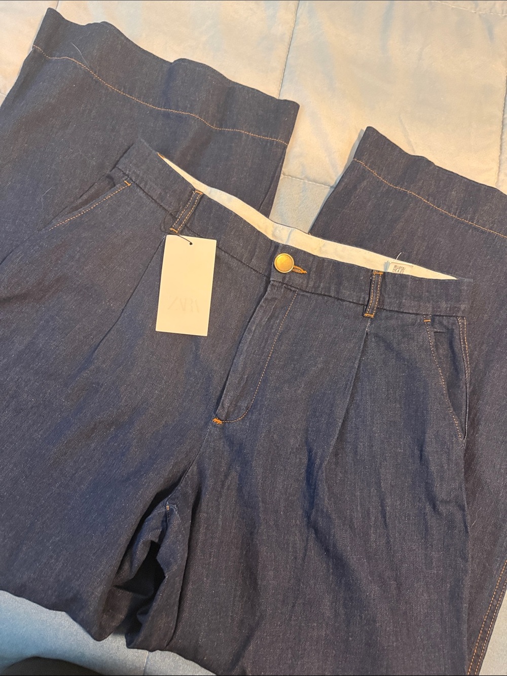 ZARA NWT Women Denim Jeans - Wide Leg